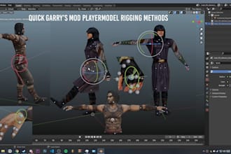 port and rig custom models for garrys mod gmod as player models, npcs, props