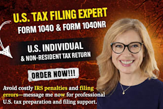 prepare and file 1040, 1040 nr, 1065, 5472 and 1120 proforma as cpa