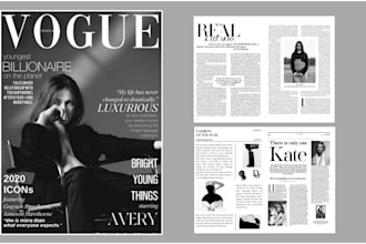 design magazine editorial, catalog, newsletter, look book, layout design