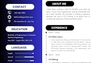 fast reliable professional CV editing