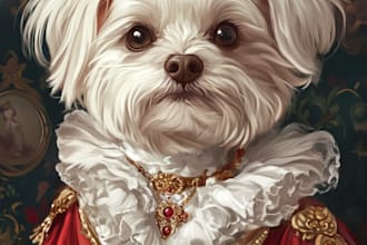 create a custom pet portrait
