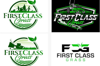 design modern grass logo for your company