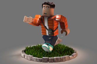 create roblox 3d character, roblox head, roblox clothing, game ready avatars