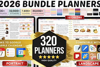 design student digital planner, etsy digital planner for goodnote and notability
