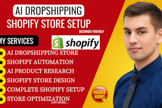 build beginner ai dropshipping shopify store with full automation