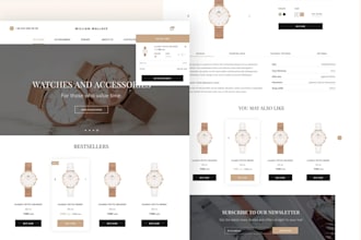 design profitable wrist watch shopify store wristwatch jewelry website