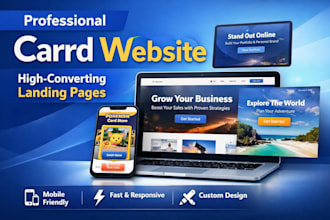 design a professional carrd website or high converting carrd landing pag