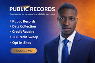 public records research and  data extraction specialist