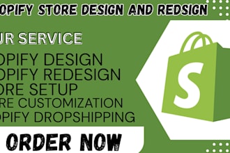 design shopify ecommerce store as shopify expert