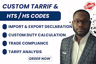 custom tariff, trade compliance hs, hts codes, duties and tax calculation etsy