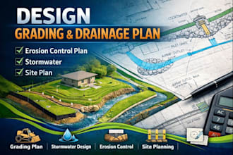 design grading and drainage plan, erosion control plan, stormwater, site plan
