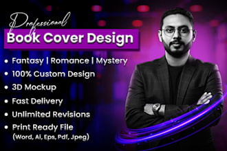 do aesthetic fantasy, romance, mystery, and kindle print ready book covers