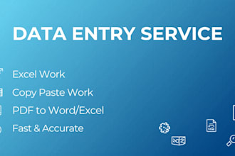 efficiently complete your data entry and excel, word tasks
