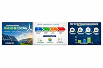 create professional PPT presentations for students,engineers and startups