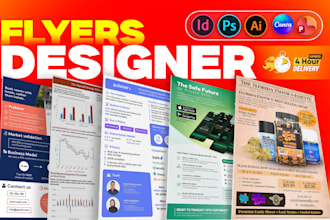 design a modern one pager, business one pager, or corporate flyers