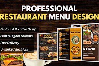 eye catching restaurant menu food menu digital and food branding