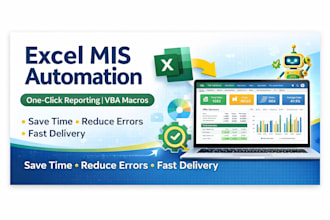 create advanced excel mis reports, dashboards and automation