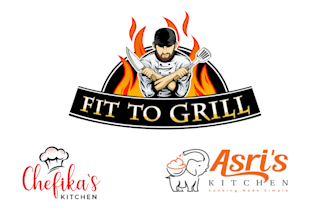 design fast food, cafe, cloud kitchen and restaurant logo