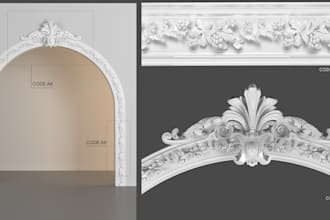 model 3d architectural ornaments and decorative patterns