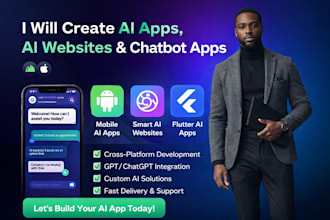 create ai mobile app development ai website ai chatbot app creation flutter app