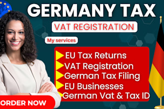 handle your german tax filing, vat registration elster returns, oss, vat id
