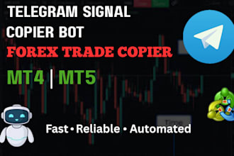 develop copy trade bot, telegram copier, signal copier, indicator for metatrader