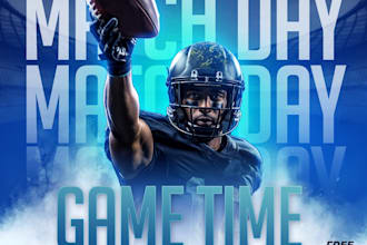 design stunning sports poster, flyer, or banner