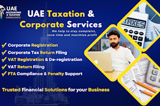handle uae vat and corporate tax registration and filing