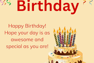 design birthday card,  greeting card and  invitation cards