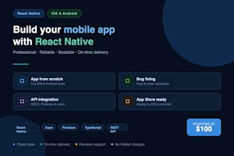 build and fix your react native mobile app