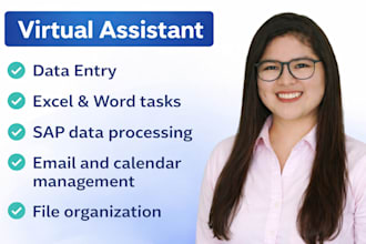 be your virtual assistant for sap, excel, data entry, admin support