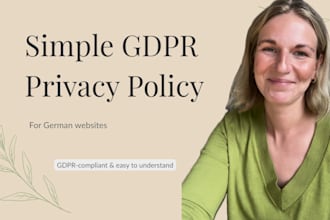 create a gdpr privacy policy for your website