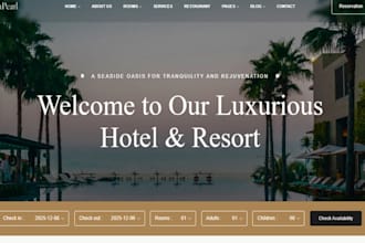 design squarespace boutique hotel website resort booking reservation website