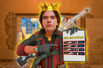 design high quality gaming thumbnails for youtube cs2, fps