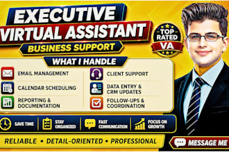 be your executive virtual assistant for admin and business support, general va