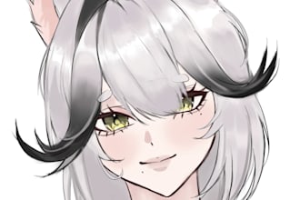 anime illustration for oc, vtuber, pfp, fanart, pets