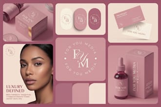 make luxury logo design, social media kit and complete branding kit for you