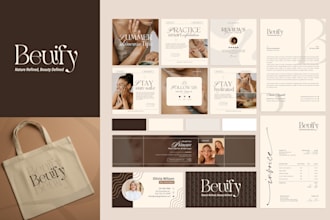 design business logo brand identity and branding kit