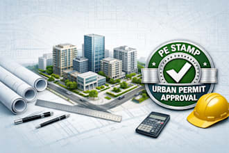 create architecture drawing with pe stamp for urban permit approval