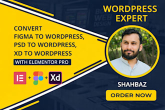 convert figma to elementor or figma to wordpress website