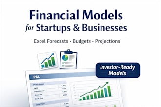 create excel financial models, forecasts, budgets, and projections