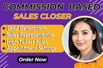 commission based lead generation sales closer telemarketing b2b sales