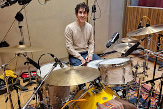 record professional acoustic drums for your songs I have phil collins sound too