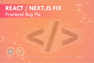 fix react and next js frontend bugs and issues