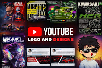 design youtube channel logo and profile picture design for creators