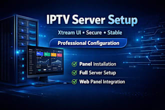 professionally set up and configure a secure iptv server with xtream UI