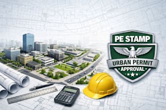 do architecture drawing and pe stamp for garage site plan design