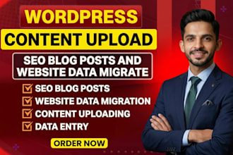 do wordpress content upload, data entry and bulk blog post