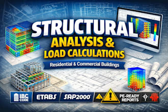 do structural analysis and load calculations using etabs and sap2000