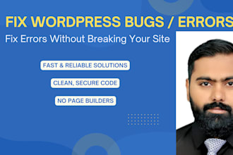 debug and fix wordpress errors, bugs, and code issues
